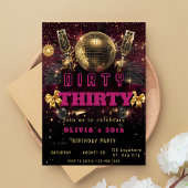 Dirty Thirty Disco Birthday Invitation 招待状