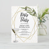 Dirty Thirty Martini Soirée 30th Birthday Party 招待状 (スタンド正面)