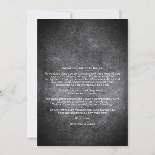 Dirty Whimsical Grounds for Celebration Wedding (裏面)