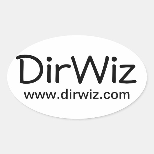 DirWiz楕円 楕円形シール (正面)