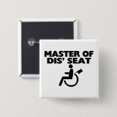 Dis'の座席車椅子のマスター 缶バッジ (正面&裏面)