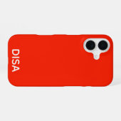Disaレッド色名 iPhone 16ケース (裏面横)