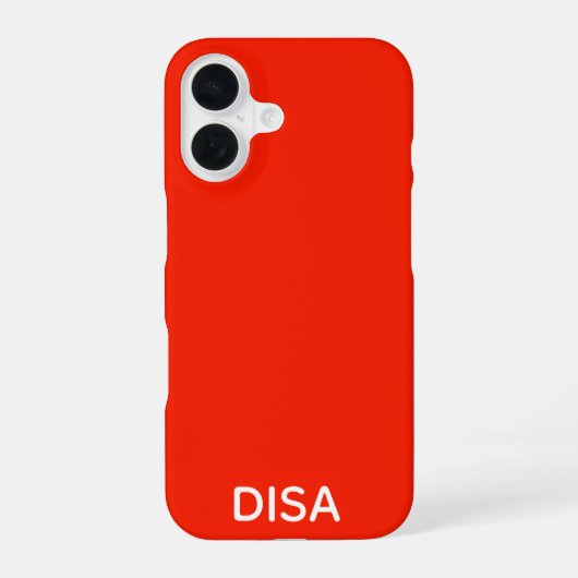 Disaレッド色名 iPhone 16ケース (裏面)