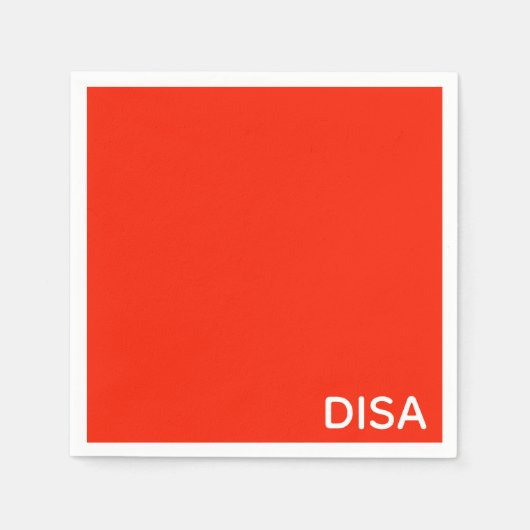 Disa赤の色名 スタンダードカクテルナプキン (正面)