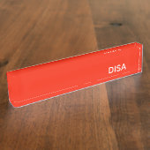 Disa赤の色名 デスクネームプレート (側面)