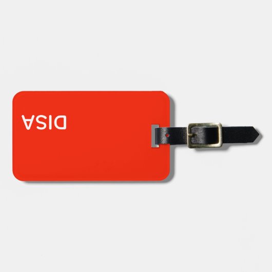 Disa赤の色名 ラゲッジタグ (正面横)