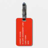 Disa赤の色名 ラゲッジタグ (裏面縦)
