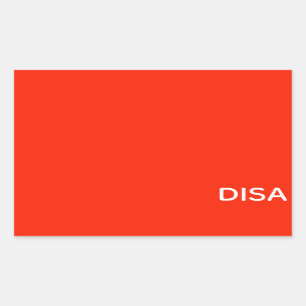Disa赤の色名 長方形シール