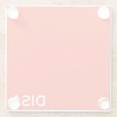 Disa Redの色名 ガラスコースター (裏面)