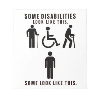 Disabilities you can see and others you can't (fac ノートパッド
