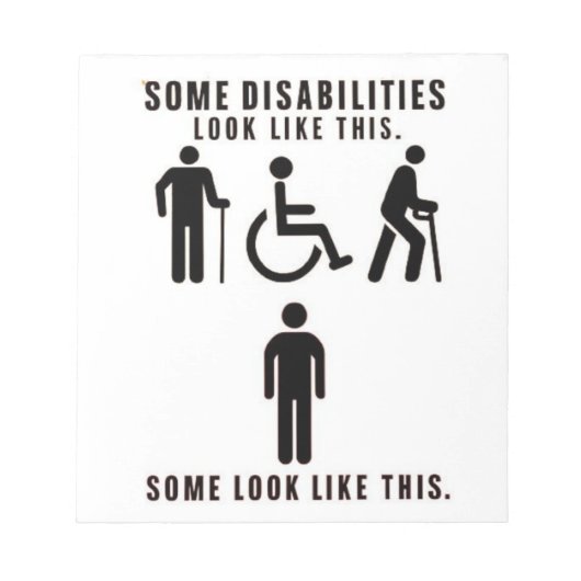 Disabilities you can see and others you can't (fac ノートパッド (正面)