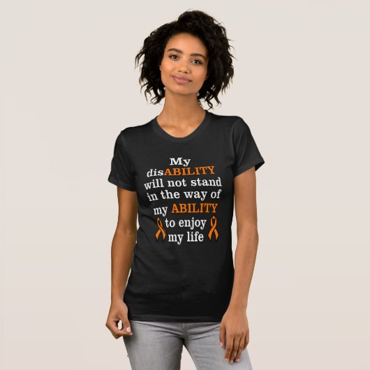 DISability/ABILITY...RSD/CRPS Tシャツ (正面フル)