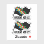 Disability Pride フラグ Different Not Less シール (シート)