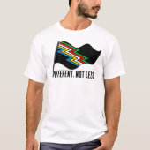 Disability Pride フラグ Different Not Less Tシャツ (正面)