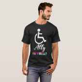 Disability Pride Awareness   Ally On Wheels Wheelc Tシャツ (正面フル)