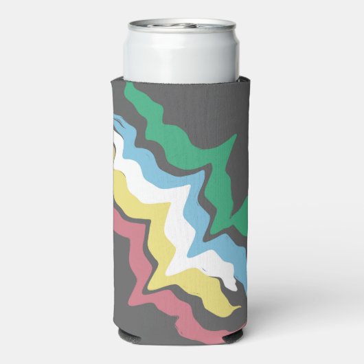 Disability Pride Month Of July Awareness Colors スリム缶クーラー (Seltzer裏面)