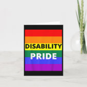 Disability Pride With Rainbow Flag _1  カード (正面)