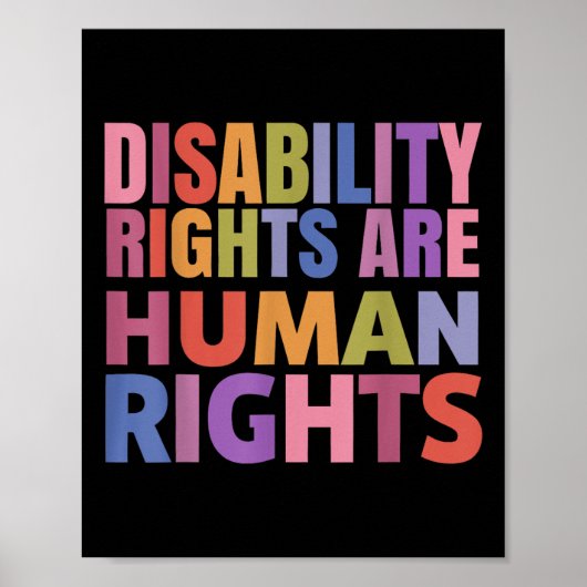 Disability Rights Are Human Rights Equality Trans ポスター (正面)