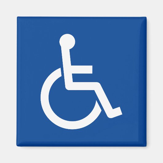 Disability sign wheelchair icon マグネット (正面)