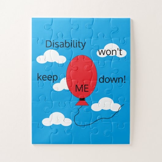 Disability won't Keep Me Down: 赤 白 青 ジグソーパズル (縦)