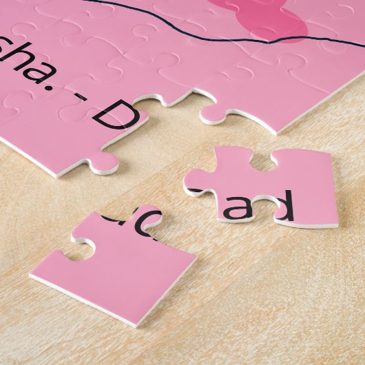 Disability won't Keep You Down:  Pink & Blue ジグソーパズル (側面)