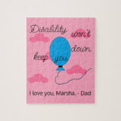 Disability won't Keep You Down:  Pink & Blue ジグソーパズル (縦)