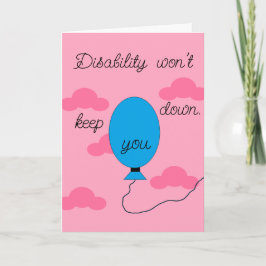 Disability won't Keep You Down:  Pink & Blue Blank カード