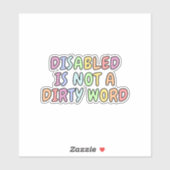 Disabledはダーティ・ワードではない シール (シート)