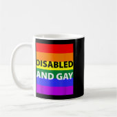 Disabled And Gay Funny For Men Women  コーヒーマグカップ (左)