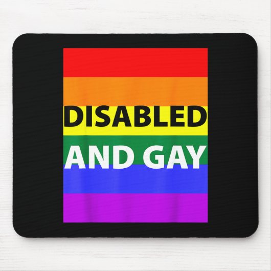 Disabled And Gay Funny For Men Women  マウスパッド (正面)