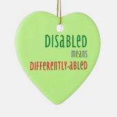 Disabled means differently-abled Christmas ornamen セラミックオーナメント (右)