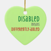 Disabled means differently-abled Christmas ornamen セラミックオーナメント (裏面)