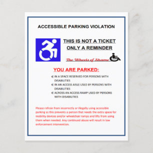 Disabled Parking宇宙警告の チラシ