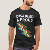 Disabled & Proud  Disability Pride Tシャツ (正面)