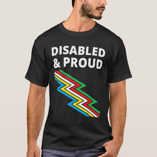 Disabled & Proud Disability Pride Tシャツ (正面)