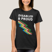 Disabled & Proud  Disability Pride Tシャツ (正面)