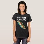 Disabled & Proud Disability Pride Tシャツ (正面フル)