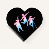 disabled trans design on heart shaped ノートブック (正面)