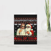 Disapintments All Of You Jesus Christmas Ugly Swea カード (正面)