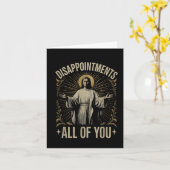 Disappointments All Of You Jesus Meme Funny Christ カード (黄色い花)
