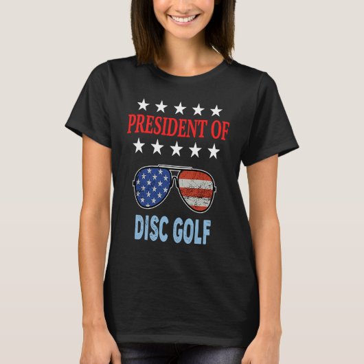 Disc Golf Accessories USA Flag Disc Golf Saying Tシャツ (正面)