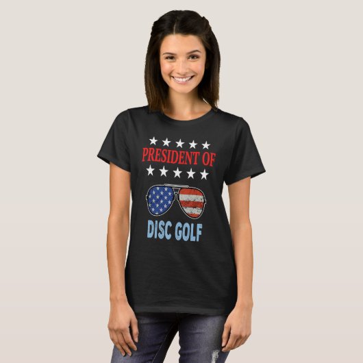 Disc Golf Accessories  USA Flag Disc Golf Saying Tシャツ (正面フル)