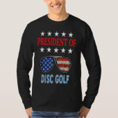 Disc Golf Accessories  USA Flag Disc Golf Saying Tシャツ (正面)