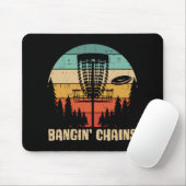 Disc Golf Bangin Chains Retro Frisbee Golfer Frolf マウスパッド (マウス)
