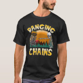 Disc Golf Banging Chains Halloween Skeleton Pumpki Tシャツ (正面)