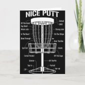 Disc Golf Basket Nice Putt Funny Putting Jargon Di カード (正面)