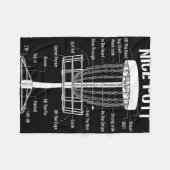 Disc Golf Basket Nice Putt Funny Putting Jargon Di フリースブランケット (正面(横))
