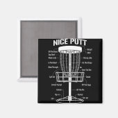 Disc Golf Basket Nice Putt Funny Putting Jargon Di マグネット (正面/裏面)