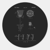 Disc Golf Basket Target Patent Design - Frolf ラウンドシール (正面)