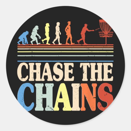 Disc Golf Chase The Chains  ラウンドシール (正面)